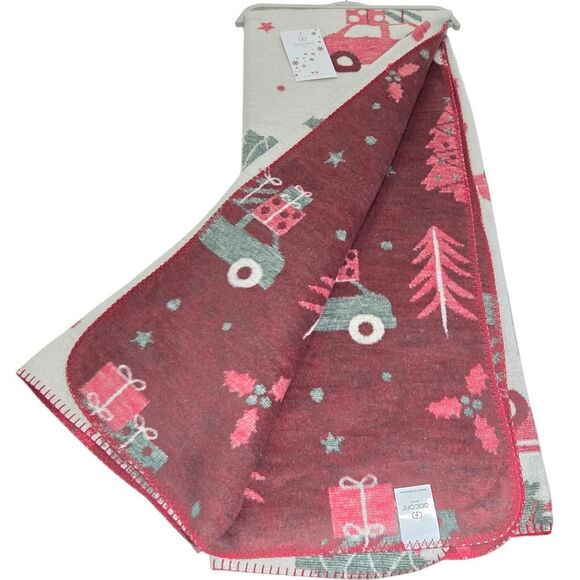Docofil Christmas Reversible Soft Throw Blanket w/ Cotton 51x67 Made in Portugal - Picture 8 of 12